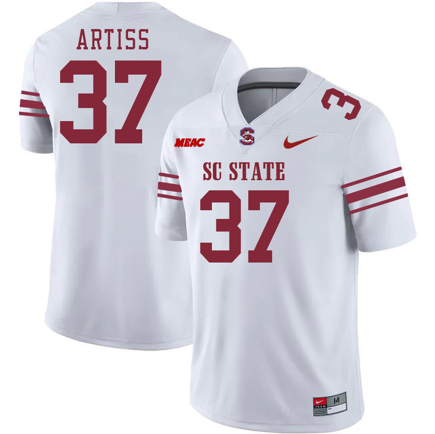 Men-Youth #37 Sean Artiss South Carolina State Bulldogs 2023 College Football Jerseys Stitched-White